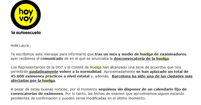 razones para hacer email marketing ejemplo Hoy Voy