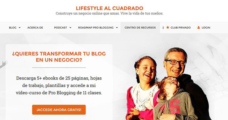 Ejemplo de cómo ganar dinero con tu blog: Life Style al Cuadrado