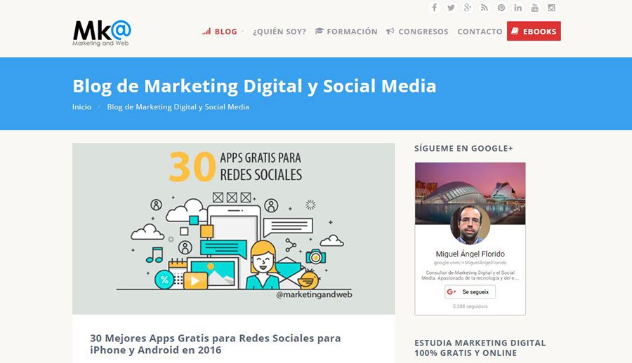 Marketing and Web - Los Mejores Blogs de Marketing Online en español del 2016 Marketing and Web - Los Mejores Blogs de Marketing Online en español del 2016