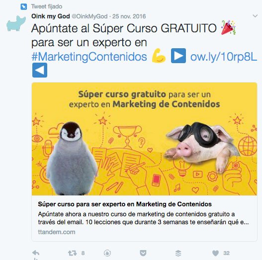 Las mejores Tácticas Growth HackingTweet: fijado en el Twitter de Oink my god Las mejores Tácticas Growth HackingTweet: fijado en el Twitter de Oink my god