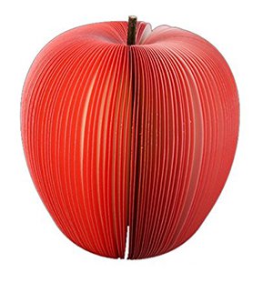 Los mejores regalos para marketeros: Bloc de Notas Cuaderno Libreta Forma Manzana Rojo