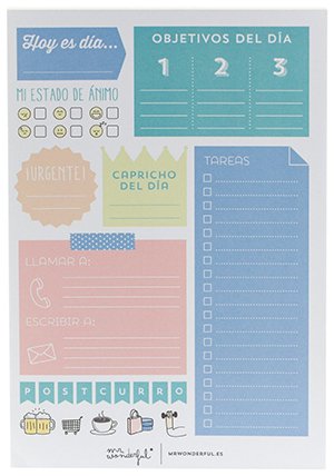 Mr. Wonderful - Bloc de tareas para tu día a día Los mejores regalos para marketeros: Mr. Wonderful - Bloc de tareas para tu día a día
