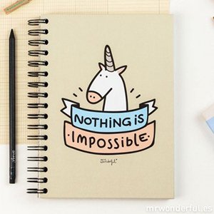 Mr. Wonderful - Notebook , diseño "Nothing is impossible" Los mejores regalos para marketeros: Mr. Wonderful - Notebook , diseño "Nothing is impossible"
