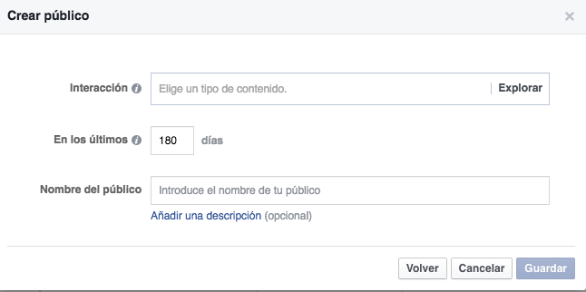 Público que ha interaccionado con tu página de empresa de Facebook