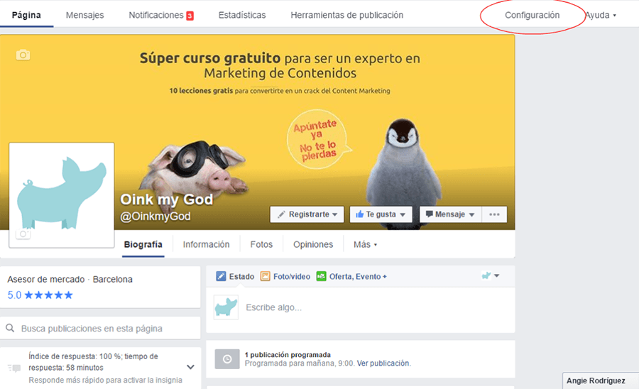 campaña publicidad instagram configuración