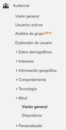 Informe Google Analytics dispositivos móviles Informes de Google Analytics para Marketeros dispositivos móviles