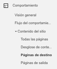Informe Google Analytics páginas de destino landing pages Informes de Google Analytics para Marketeros: páginas de destino landing pages