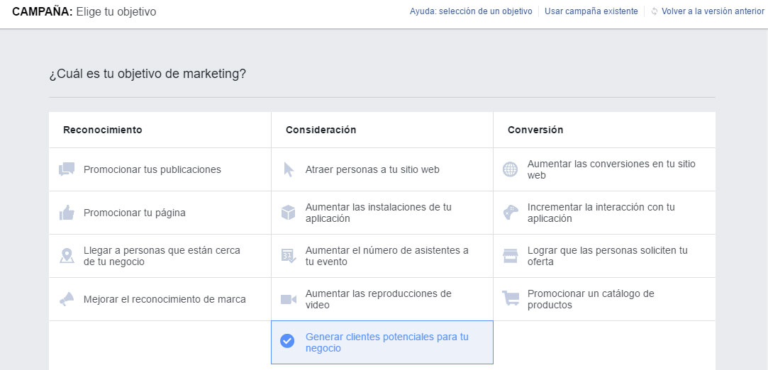Crear campaña de Facebook Lead Ads. Generar Clientes Potenciales Crear campaña de Facebook Lead Ads. Generar Clientes Potenciales