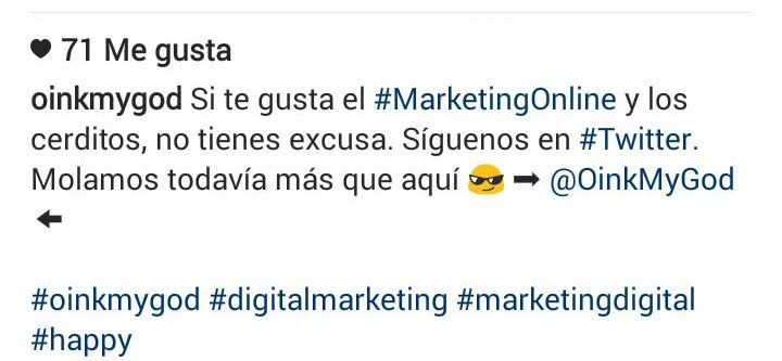 Copy Instagram añadir llamada a la acción