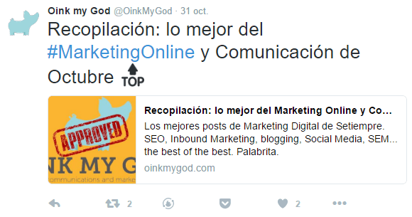 Tácticas Growth Hacking en Social Media con prueba A/B Ejemplo engagement según en título - Web Oink My God