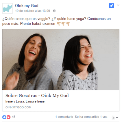 Tácticas Growth Hacking en Social Media Realiza preguntas - Facebook Oink My God