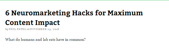 Inicio potente del blog de Neil Patel trucos para convertirte en un crack del copywriting