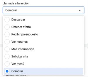 llamadas a la accion cta facebook ads
