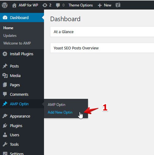 Nuevo optin con el plugin AMP Optin