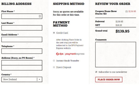 Diferentes formas de pago tienda online