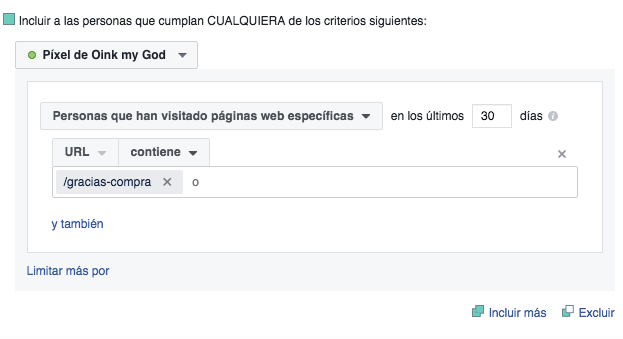 Tácticas remarketing en Facebook Ads. Crear público personalizado compradores