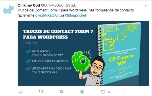 Tweet de Oink my God con Dlvr-it Tweet de Oink my God con Dlvr-it