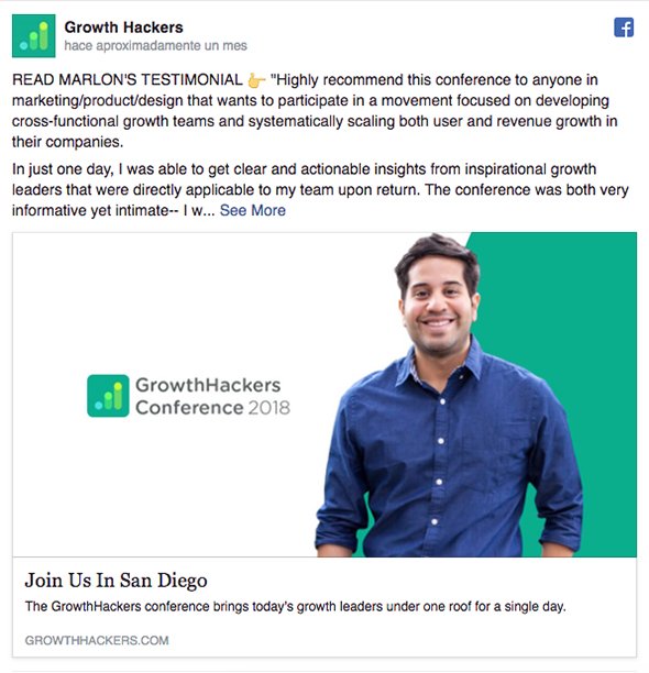 Growth Hackers campaña facebook ads b2b Growth Hackers campaña facebook ads b2b