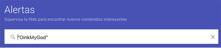 google alerts oink my god