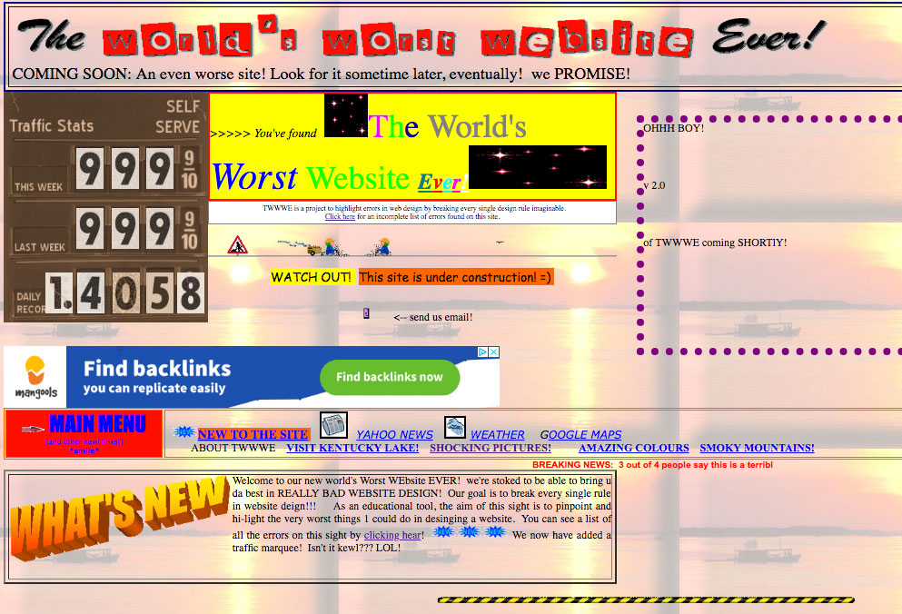 la peor pagina web del mundo