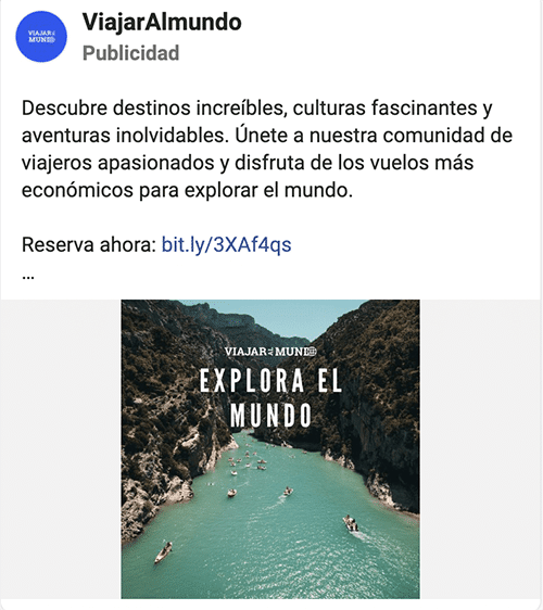 Escribir copys Meta Ads - Viajar Almundo