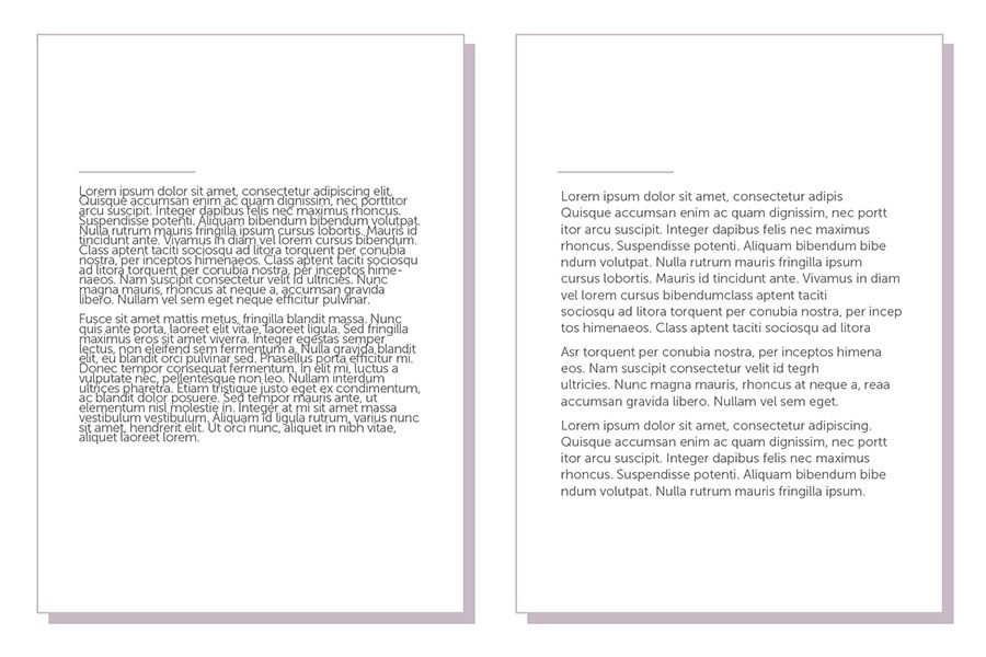 maquetación de textos