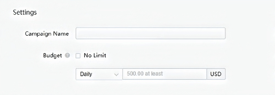 presupuesto campaña publicidad tiktok ads