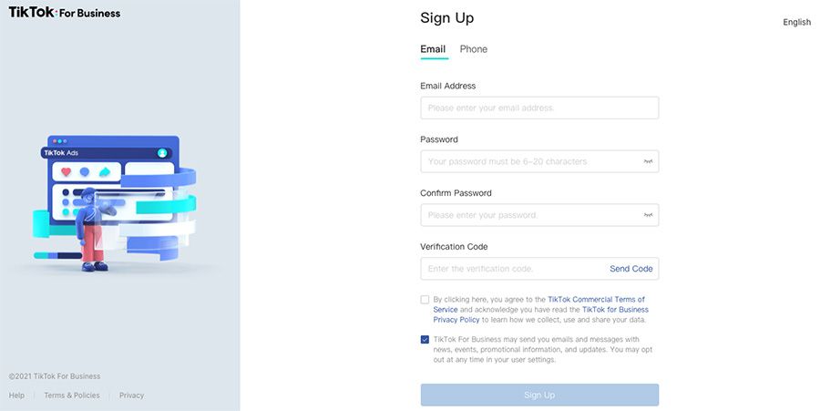 publicidad tiktok ads crear cuenta