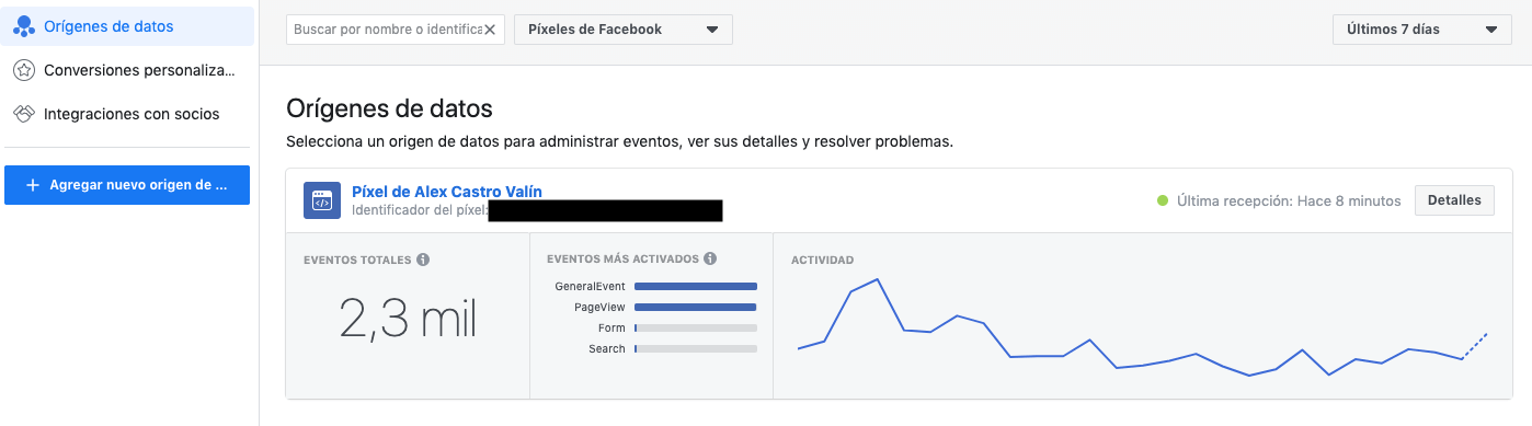 Comrpueba de que Facebook pixel funciona correctamente