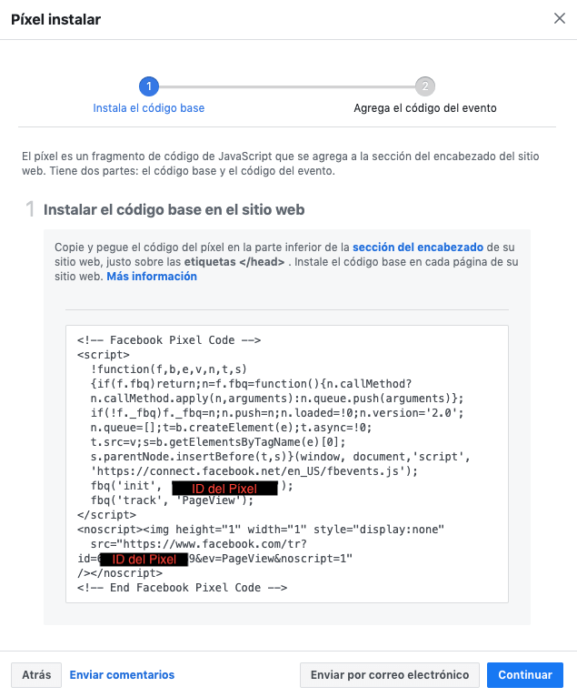 codigo de facebook pixel