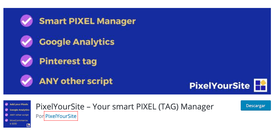 plugin pixel you site