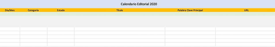 calendario editorial keyword principal