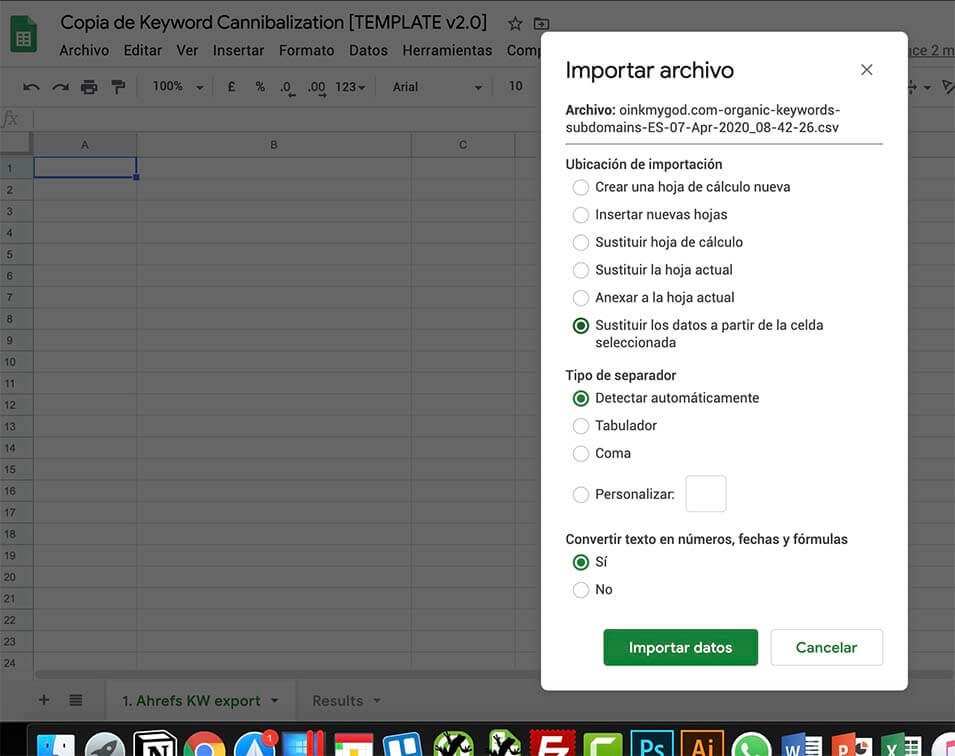 Canibalizaciones ahrefs