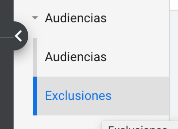 exclusiones audiencias google ads