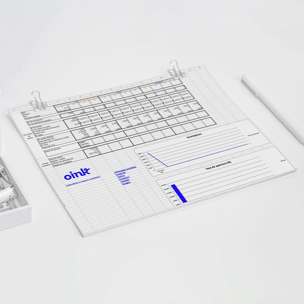 Plantilla para crear informe de resultados de Newsletters