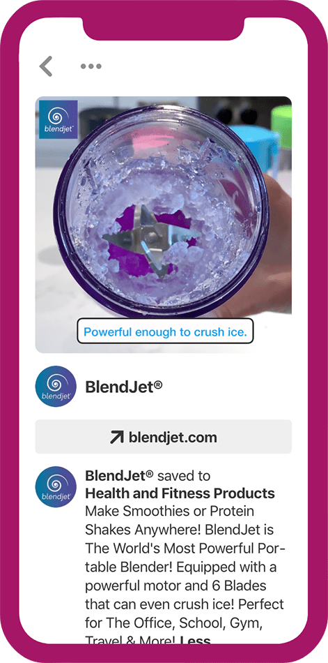 blendjet campaña pinterest ads