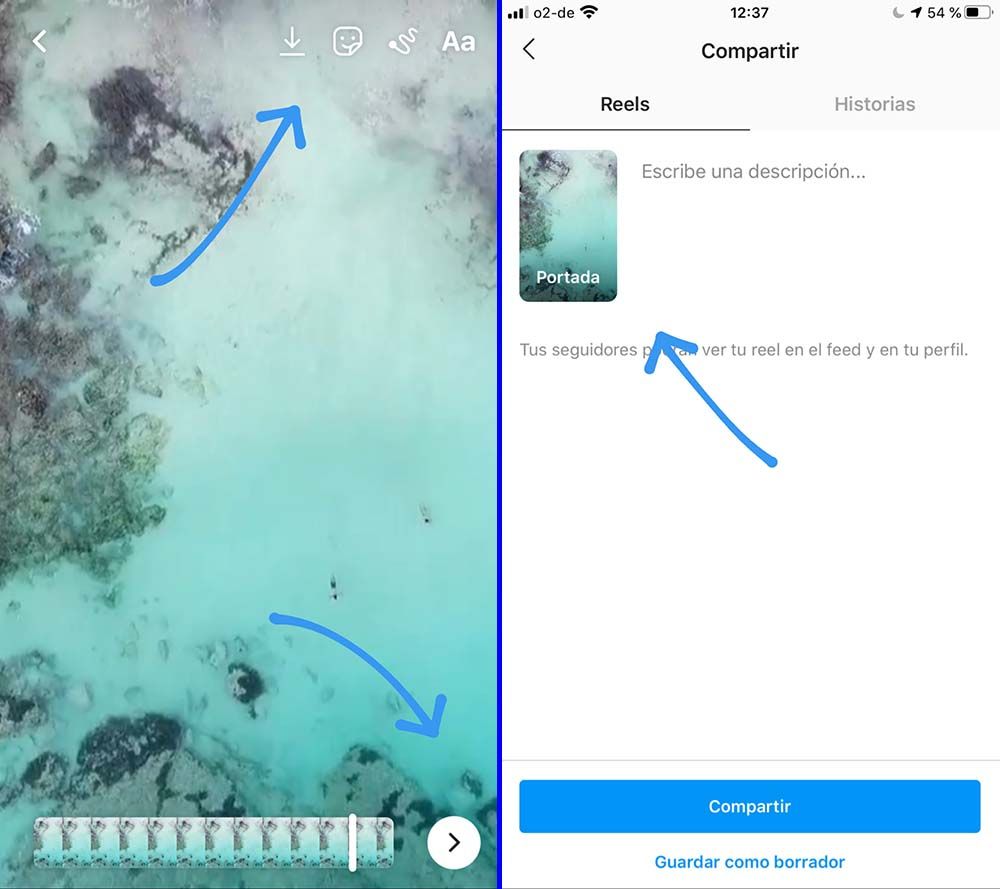 instagram reels compartir