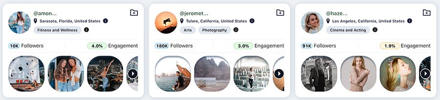 resultados tarjetas busqueda instagram heepsy