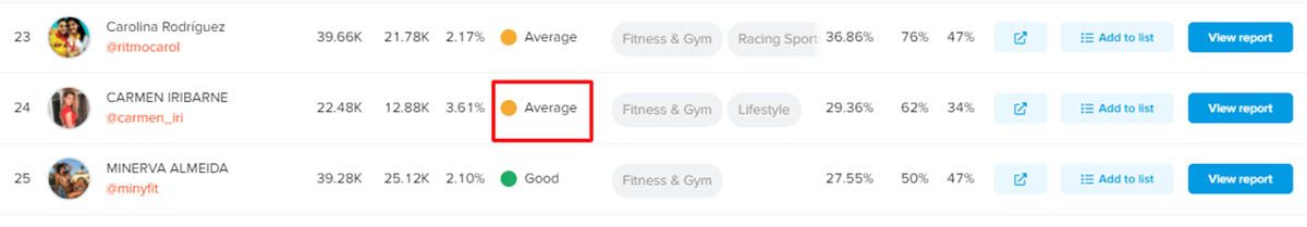 HypeAuditor calidad influencer