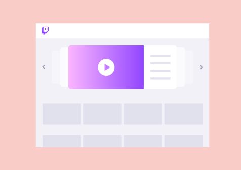 Formato homepage carrousel twitch