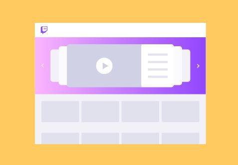 Formato homepage headliner twitch