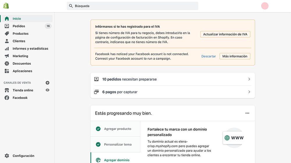 panel control shopify