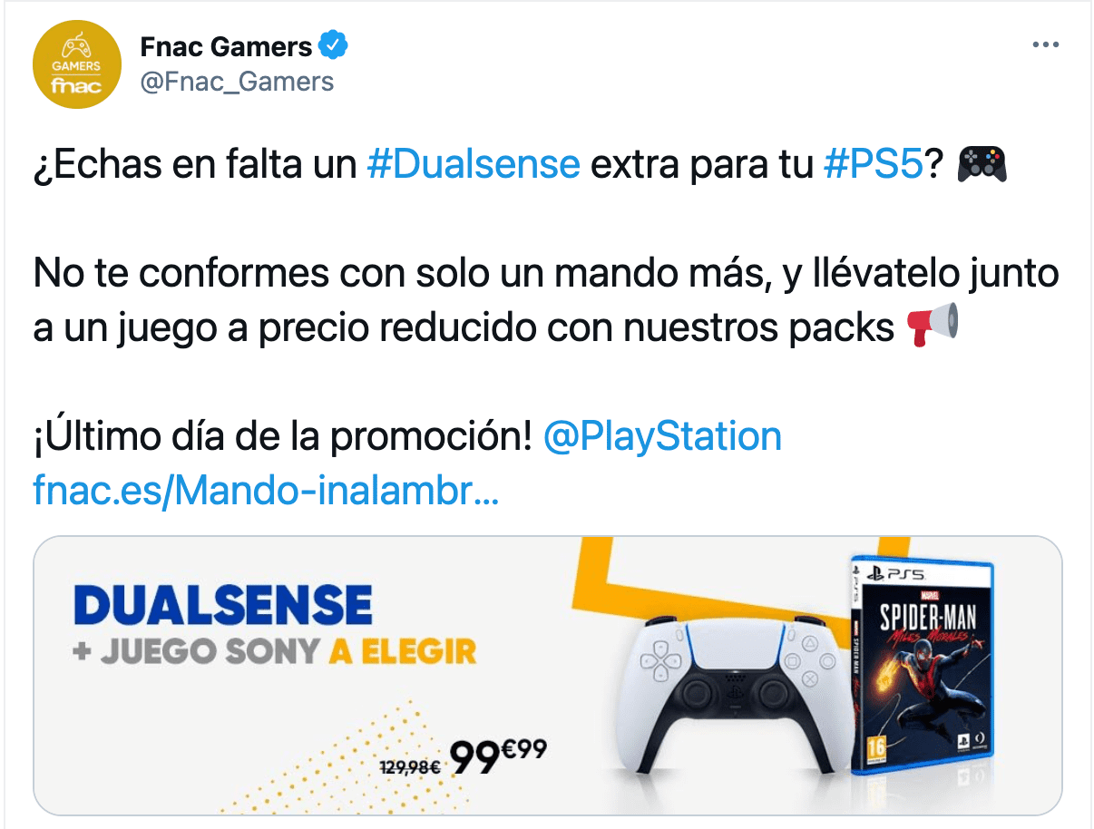 estrategia marketing twitter fnac contenido gamers