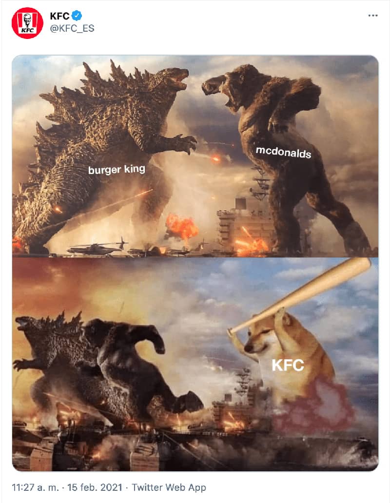 estrategia marketing twitter kfc meme