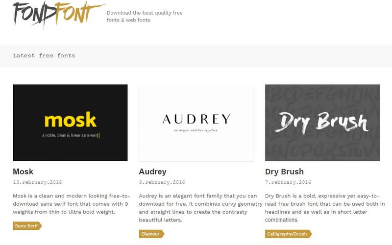 Banco de tipografía FondFont landpage Banco de tipografía FondFont landpage