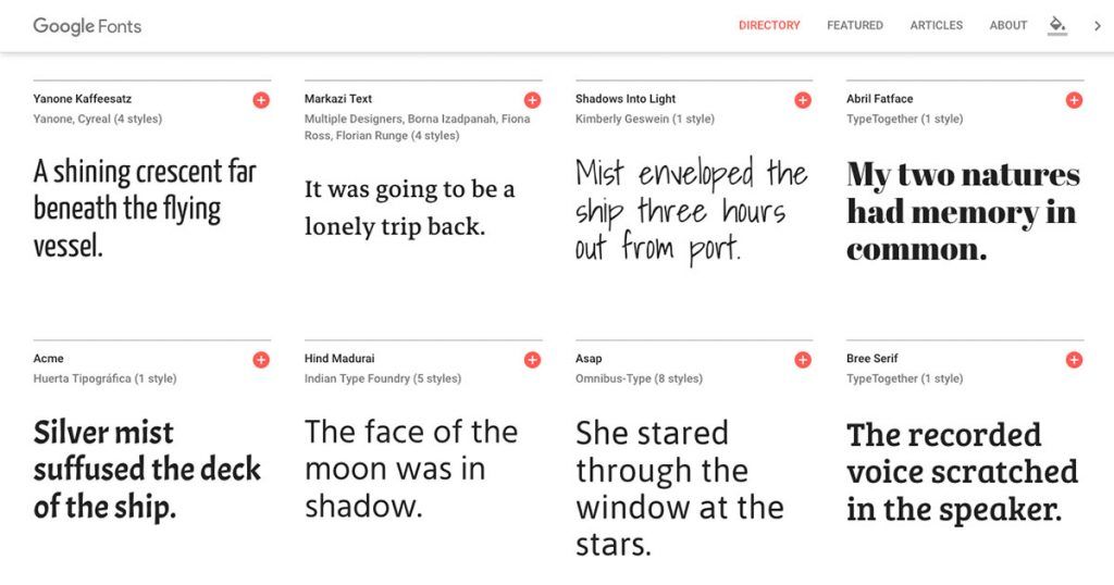 Banco de tipografía gratis Google Fonts landpage Banco de tipografía gratis Google Fonts landpage