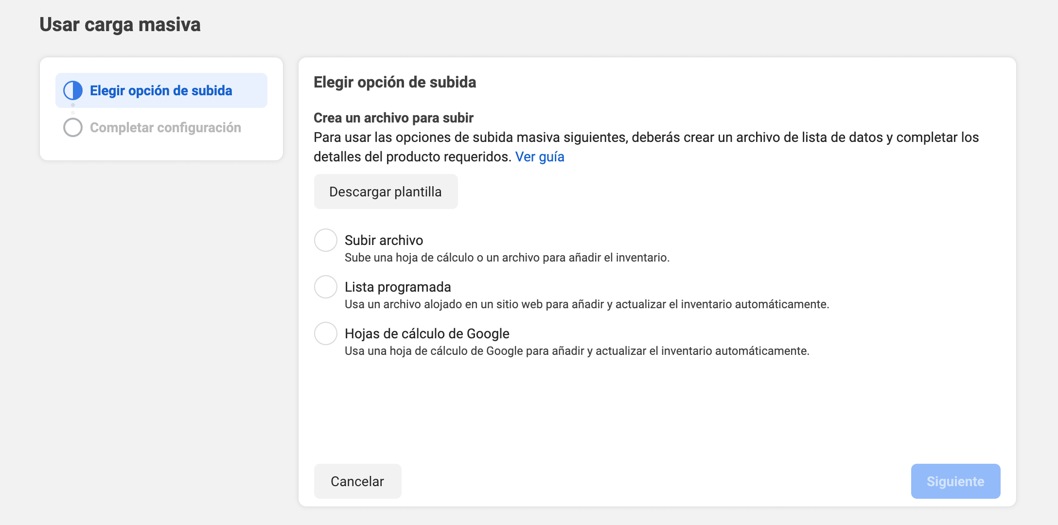 descargar plantilla lista datos facebook