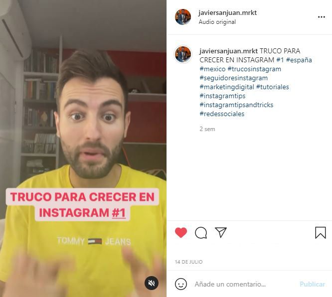 trucos instagram reels hashtags