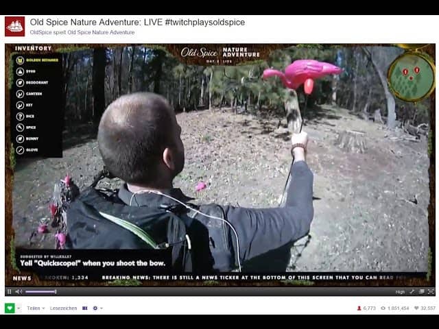 Old Spice Nature Adventure twitch