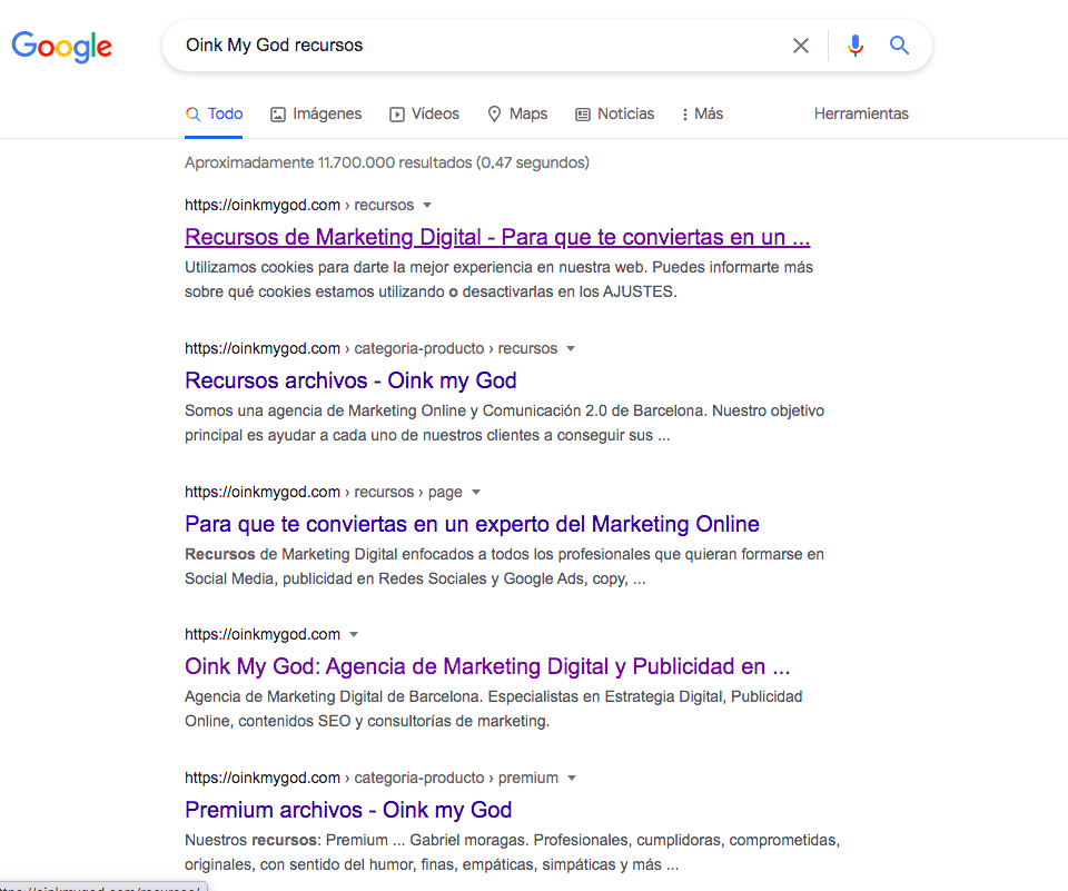 palabras clave intención navegacionales